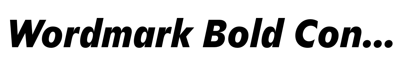 Wordmark Bold Condensed Italic